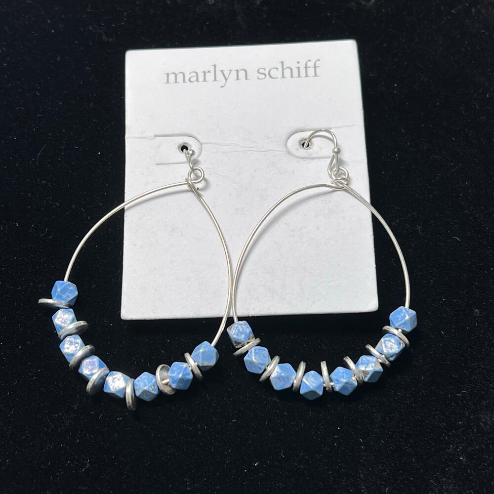 Giveaway Marlyn Schiff Silver Periwinkle Hoop Earrings